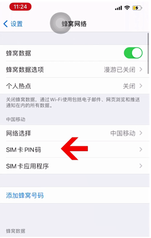 东河镇苹果14维修网分享如何给iPhone14的SIM卡设置密码 