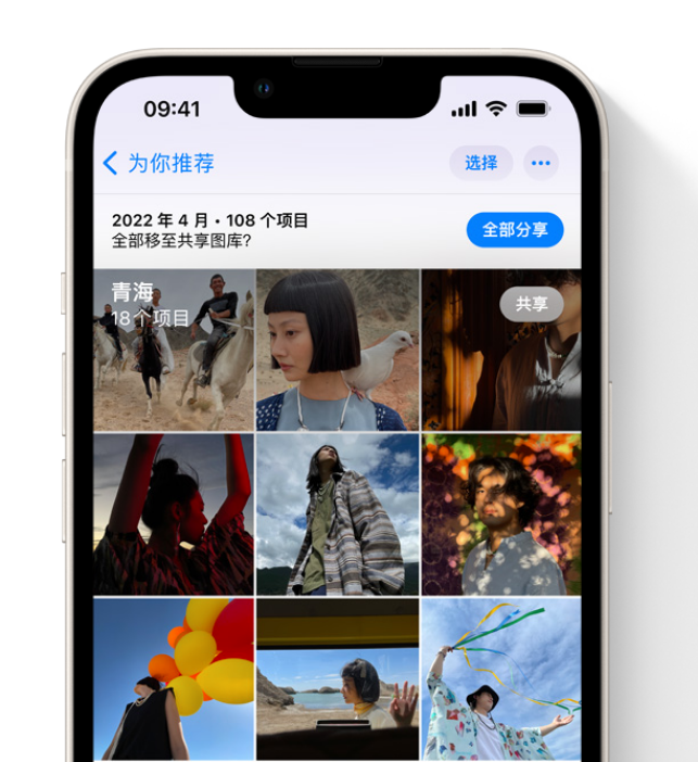 东河镇苹果维修网点分享在 iPhone 上使用共享图库 